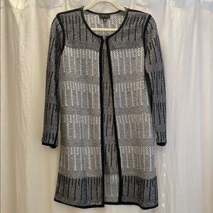 Carlisle Black Ribbed Long Sleeve Tweed Soft Thin Sweater